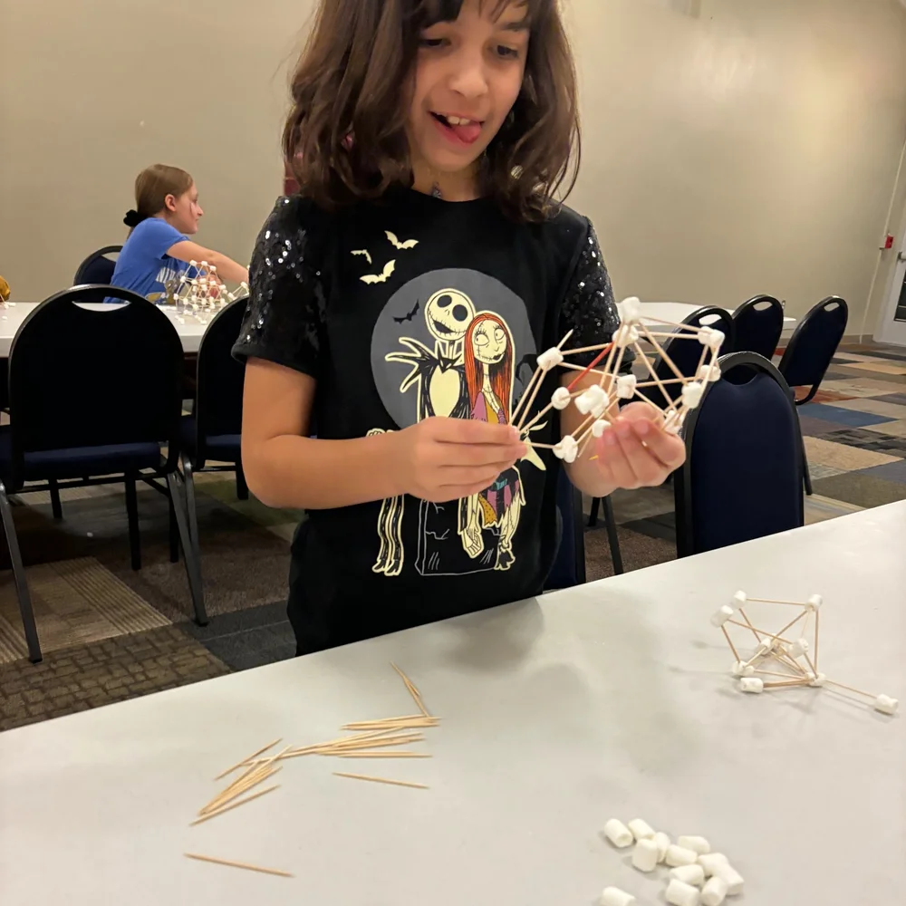 Students doing a STEM activity